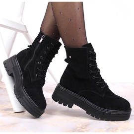 Botas isolantes de mulher Filippo de couro camurça preta preto 1