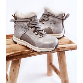 Botas isolantes para crianças com zíper Big Star KK374178 Silver prata 2