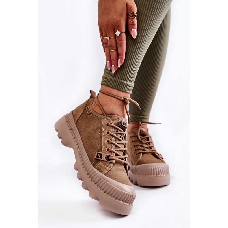 Sapatos Esportivos de Camurça Big Star KK274511 Bege 1