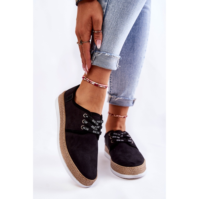 Tênis feminino baixo Memory Foam System Big Star KK276004 Preto 1