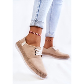 Tênis feminino baixo memória espuma sistema Big Star bege KK276005 1