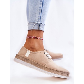 Tênis feminino baixo memória espuma sistema Big Star bege KK276005 2