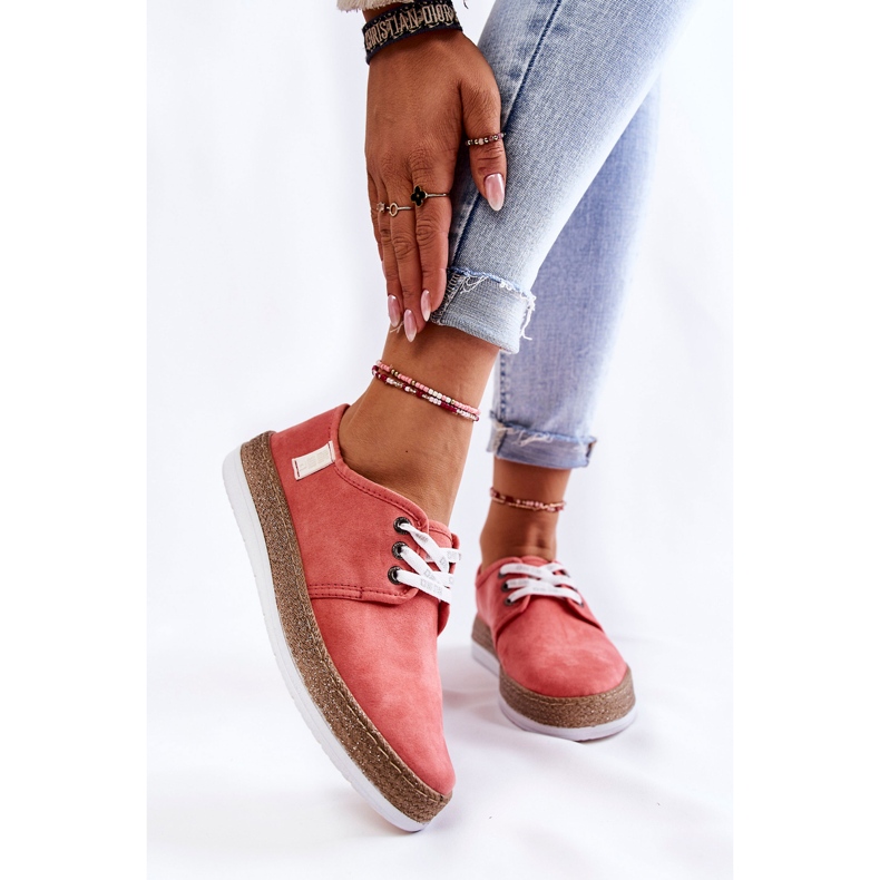 Tênis feminino baixo Memory Foam System Big Star KK276006 Coral vermelho 1