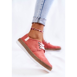 Tênis feminino baixo Memory Foam System Big Star KK276006 Coral vermelho 2