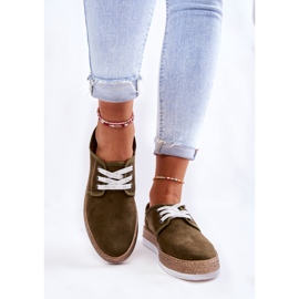 Tênis feminino baixo Memory Foam System Big Star KK276007 Cáqui verde 2