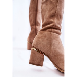 PS1 Botas Clássicas de Camurça com Zíper Bege Leyette 2