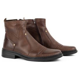 Polbut Botas masculinas isoladas de inverno Chelsea 252 marrons marrom 2