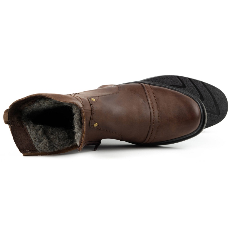 Polbut Botas masculinas isoladas de inverno Chelsea 252 marrons castanho 4