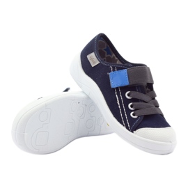 Chinelos sapatilhas menino, nabos, Befado 251x047 branco multicolorido azul cinza 4