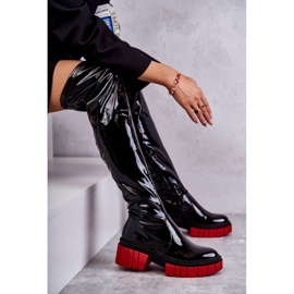 PS1 Botas femininas patenteadas pretas Callen preto 4