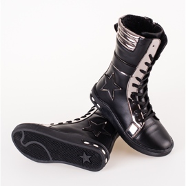Botas para menina com cano alto Shelovet preto 1