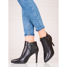 Botas elegantes de salto alto por Sergio Leone preto 1