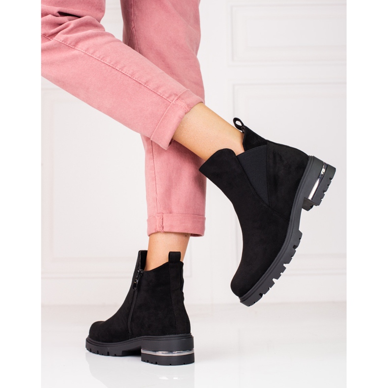 W. Potocki Botas Chelsea pretas para mulher Potocki preto 1