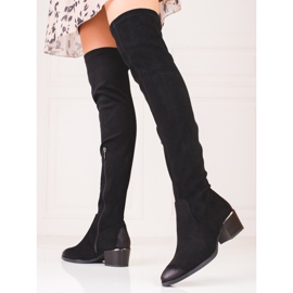 Botins de mulher de camurça Vinceza preto 1