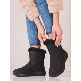 Botas de mulher pretas Shelovet com isolamento de pele preto 1