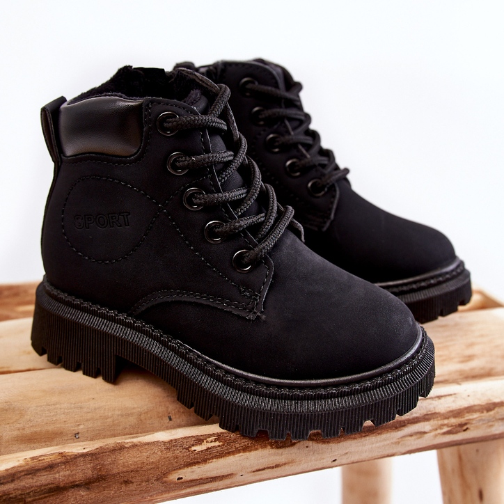 Botas quentes infantis Cheddy preto 1