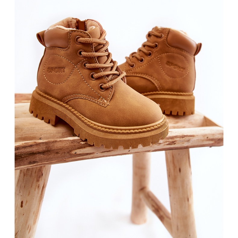 Botas quentes para crianças Camel Cheddy marrom 2