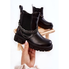 Vinceza Botas de couro com isolamento infantil Black Lise preto 2