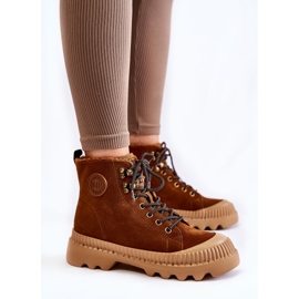 Botas quentes de camurça marrom Big Star KK274520 castanho 2