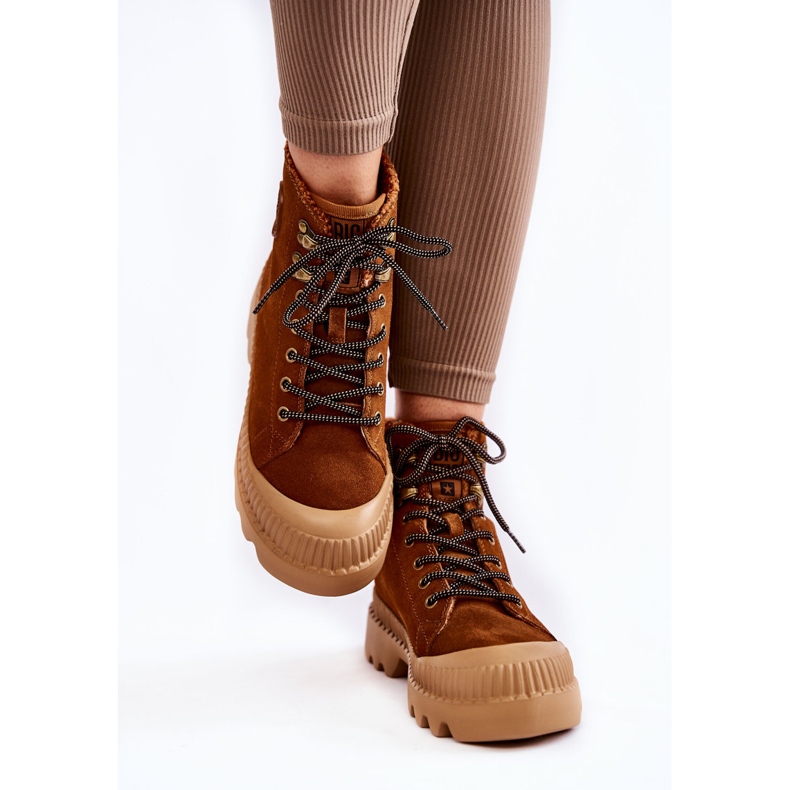 Botas quentes de camurça marrom Big Star KK274520 castanho 1
