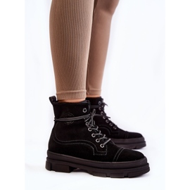 Botas quentes de camurça Big Star KK274525 preta preto 2