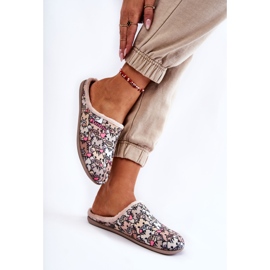 Chinelos caseiros para gatos Inblu GF-12-011 bege marrom multicolorido 2