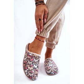 Chinelos caseiros para gatos Inblu GF-12-011 bege marrom multicolorido 1