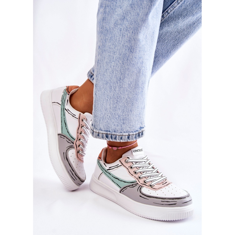 Vinceza Tênis esportivo baixo feminino multicolorido Solveig 2