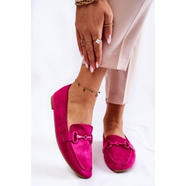 Mocassins de camurça com decoração fúcsia Santi rosa 1