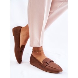 Mocassins de camurça com decoração marrom Santi 1
