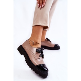 Sapatos Lacados Laura Messi 2441 Bege marrom 1