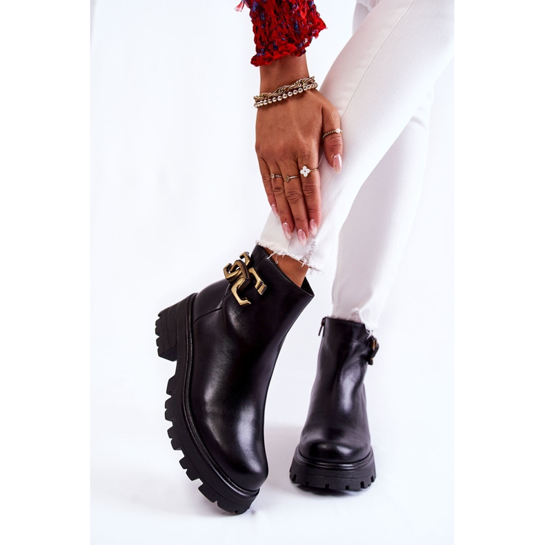 Botas Quentes Trabalhadores Com Decoração Laura Messi 2500 Preto 1