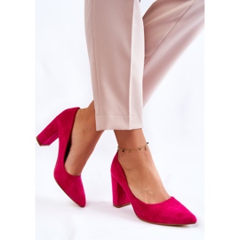PS1 Bombas de camurça clássicas em uma barra Fuchsia Kendra rosa 1