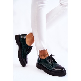 Tênis com cadarço lacado Laura Messi 2441 Verde 2