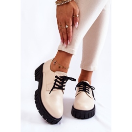 Sapatos de couro da moda La.Fi 210013BE-PU bege 1