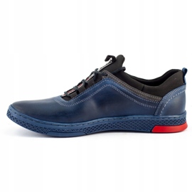 Polbut Sapatos de couro masculino k24 azul marinho 2