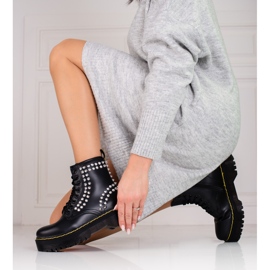 Botas femininas negras na plataforma Shelovet preto 1