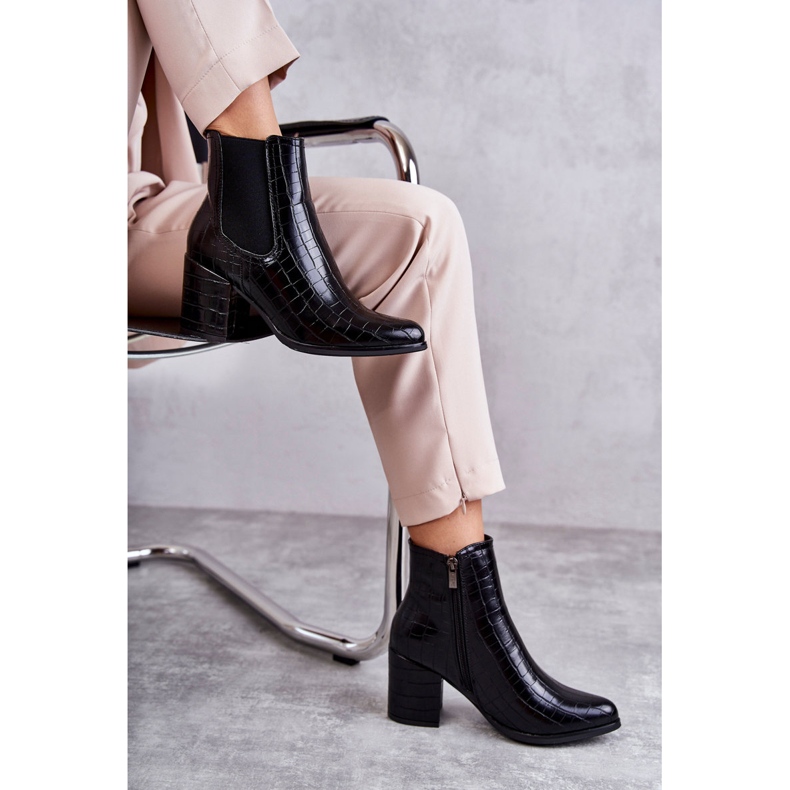 PL4 Botas de couro de cobra La.Fi 260038B-XC Preto 260038B-XC 4