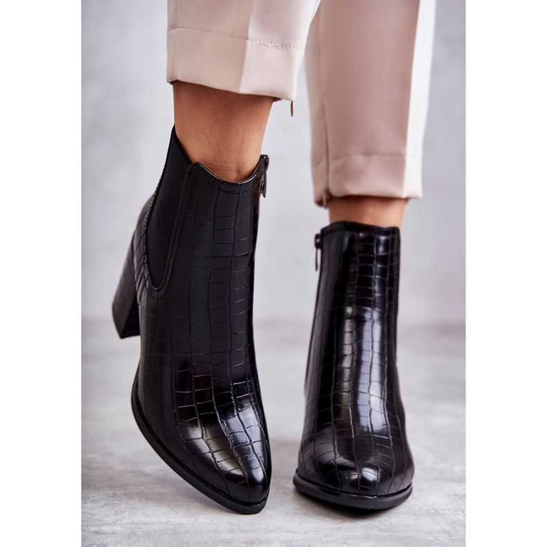 PL4 Botas de couro de cobra La.Fi 260038B-XC Preto 260038B-XC 1