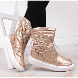 Botas de neve metálicas, isoladas douradas Big Star KK274194 dourado 1