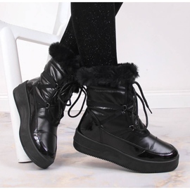 News Botas de neve plataforma de mulher com pelo preto NOTÍCIAS 1
