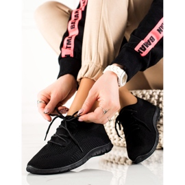 TRENDI Calçados esportivos de amarrar preto 1