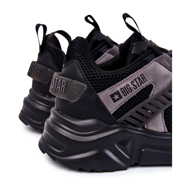 Tênis esportivo masculino leve Big Star KK174054 preto 2