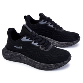 Tênis esportivo masculino leve Big Star KK174018 preto 2