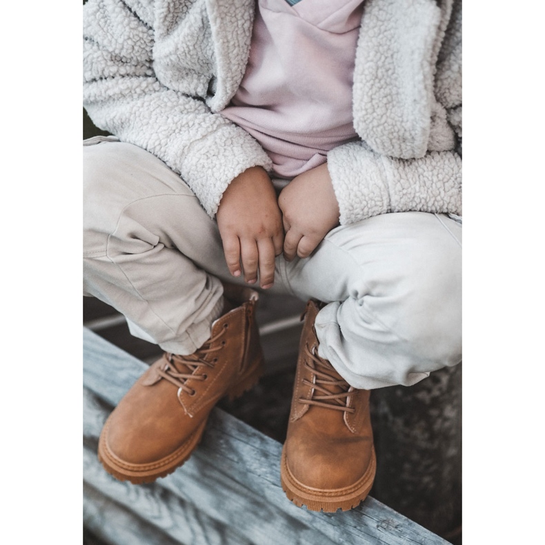 Botas quentes para crianças Camel Cheddy marrom 1