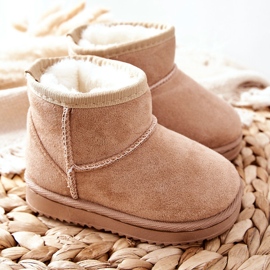 Botas de neve quentes para crianças Bege Gooby castanho 2