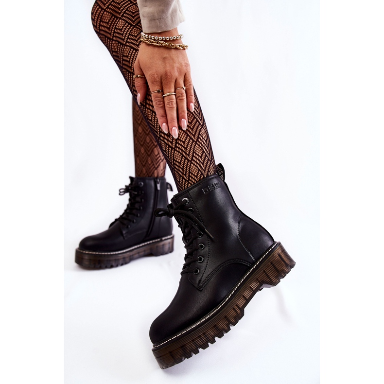 Botas femininas com zíper Big Star KK274537 Preto 2