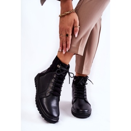 Sergio Leone Botas femininas na plataforma preta Kristin preto 1