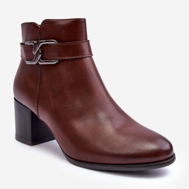 Sergio Leone Botas femininas quentes com ornamento marrom de Astrid 1