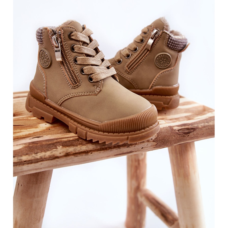 Botas com isolamento de pele infantil Bege Hopper Trappers 2 Botas com isolamento de pele infantil Bege Hopper Trappers 2